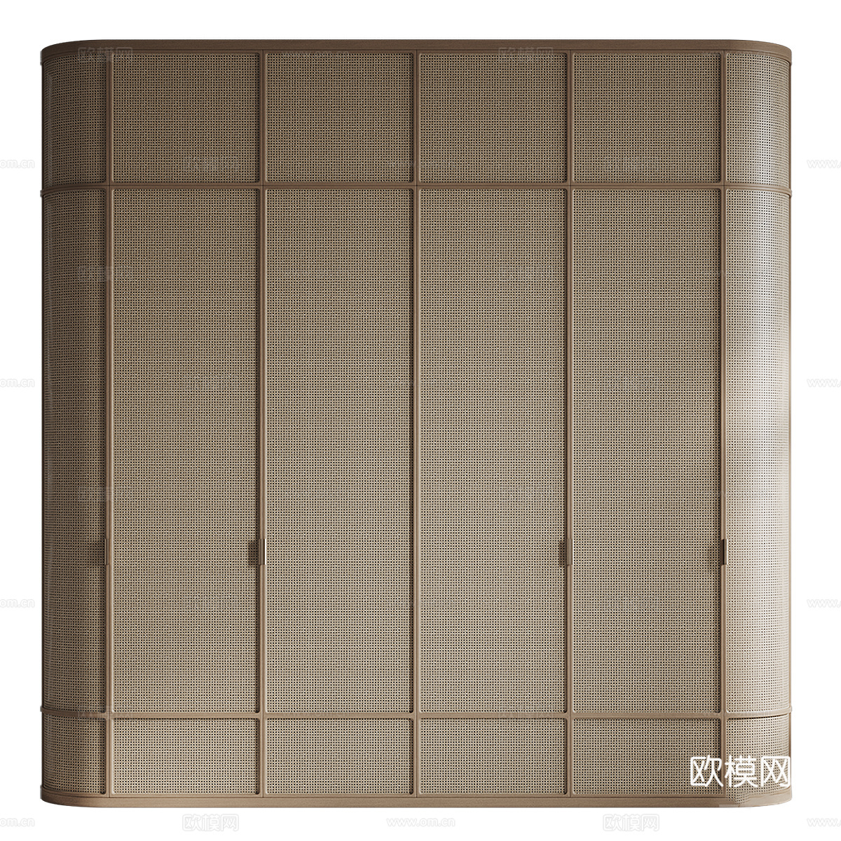 新中式侘寂开门衣柜3d模型