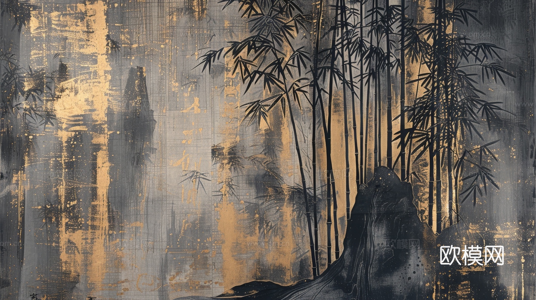 中式竹子竹林壁纸壁画