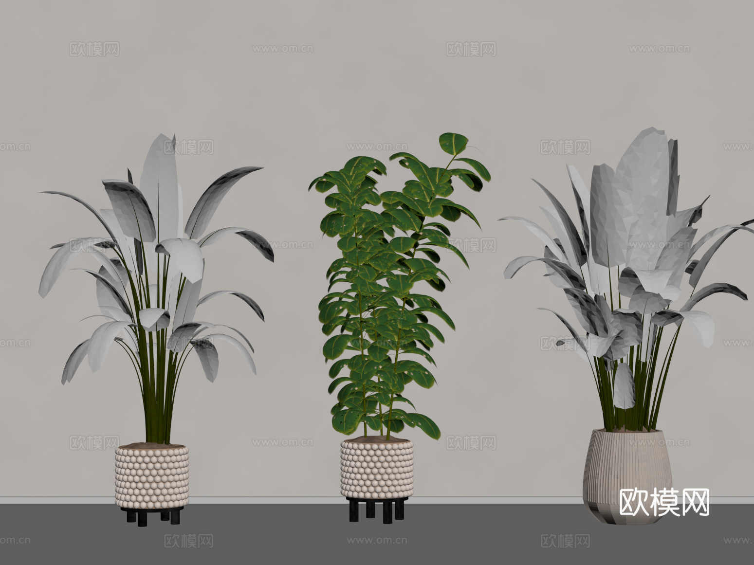 绿植 盆栽su模型