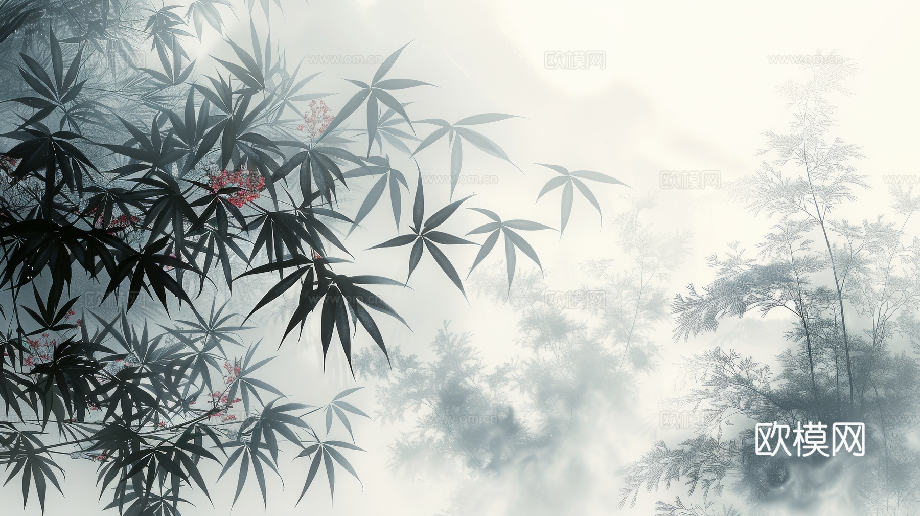 中式竹子竹林壁纸壁画