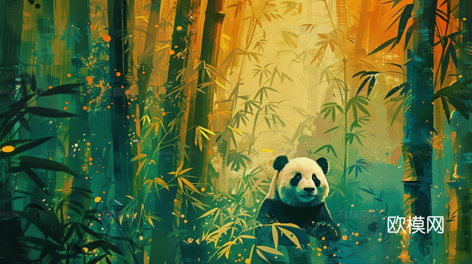 中式竹子竹林壁纸壁画