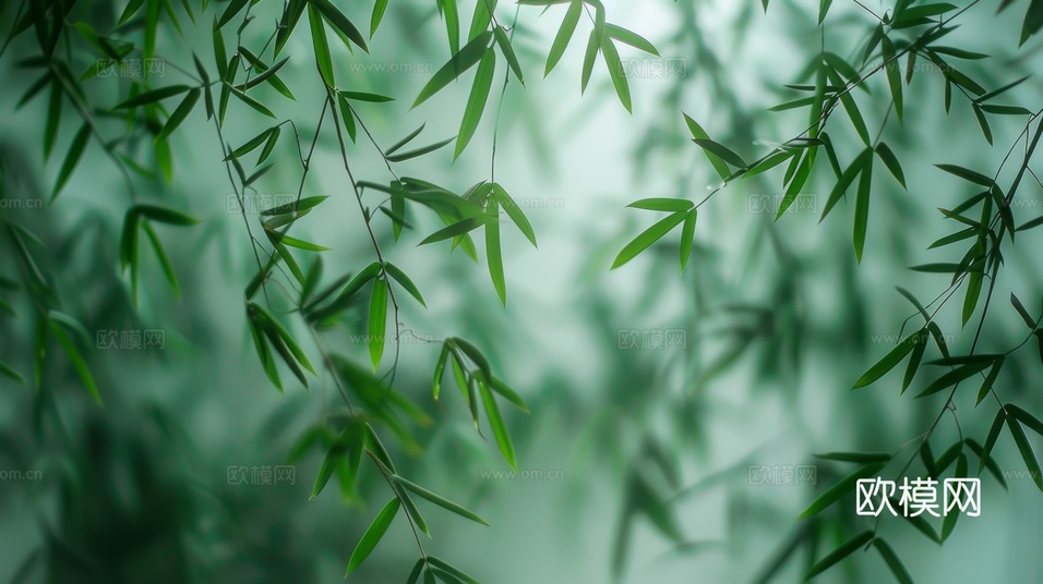 中式竹子竹林壁纸壁画下载(渲染图1)