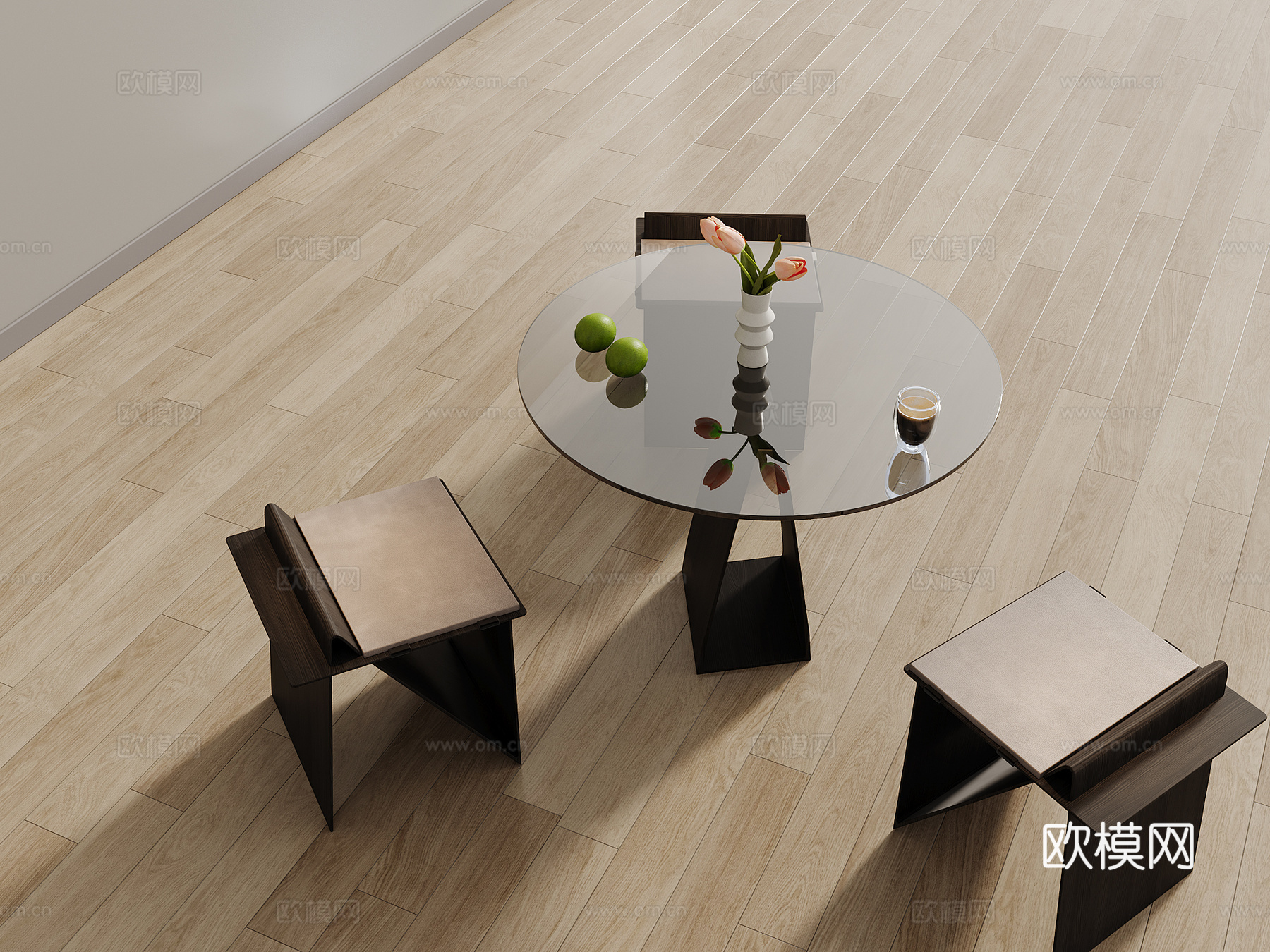 现代休闲桌椅3d模型