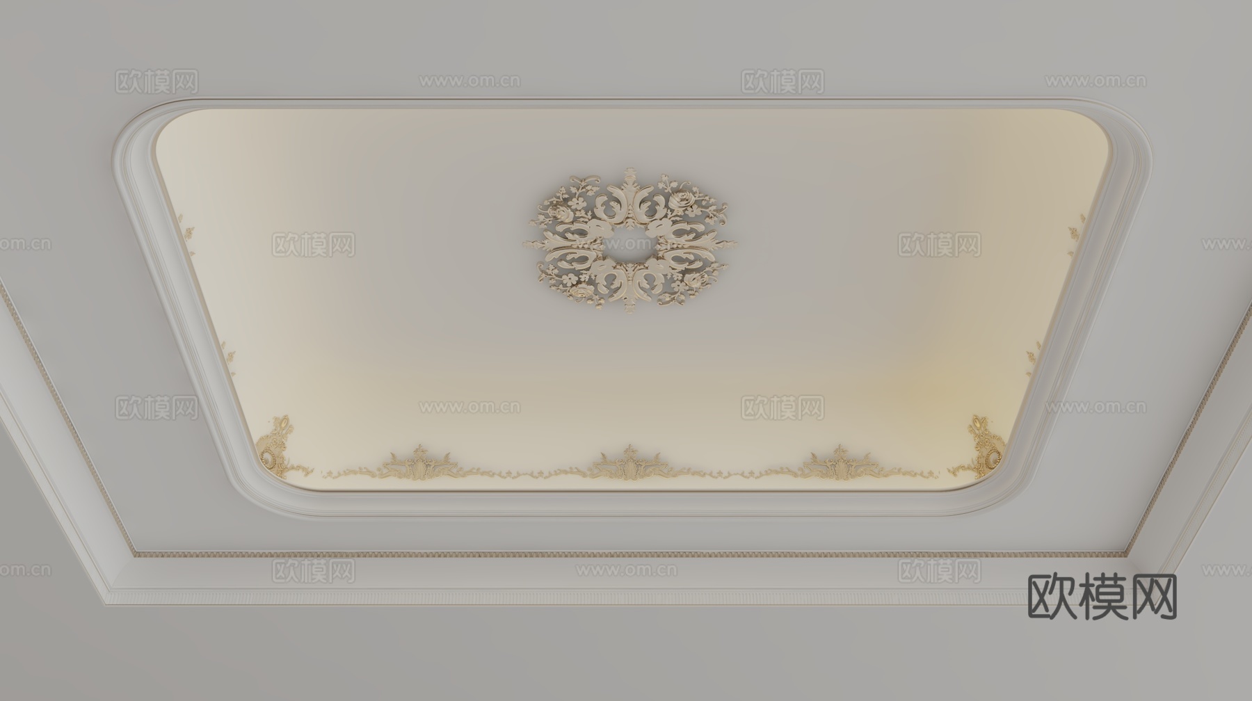 欧式天花吊顶3d模型