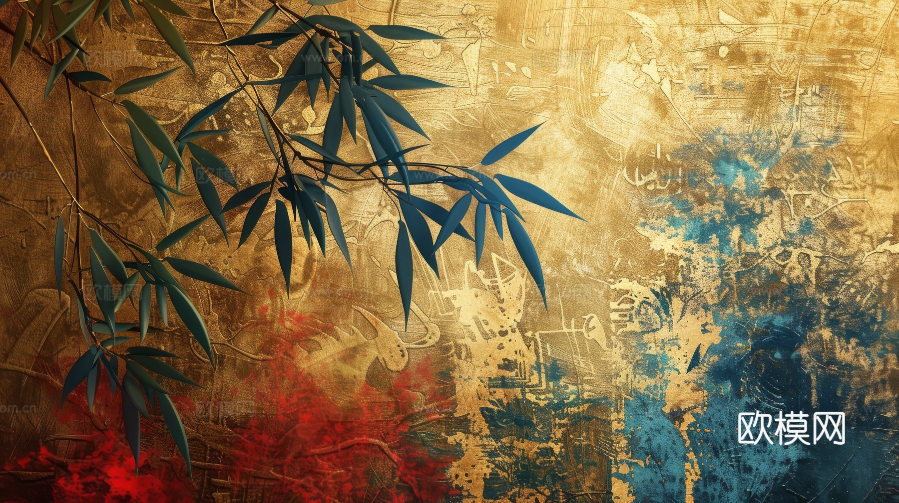 中式竹子竹林壁纸壁画
