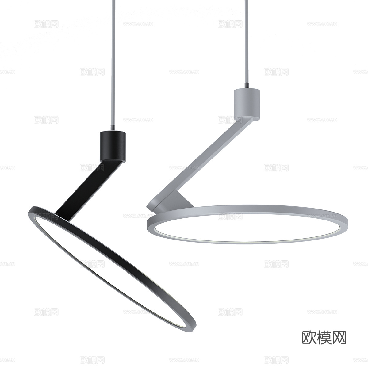 现代意式极简装饰小吊灯3d模型
