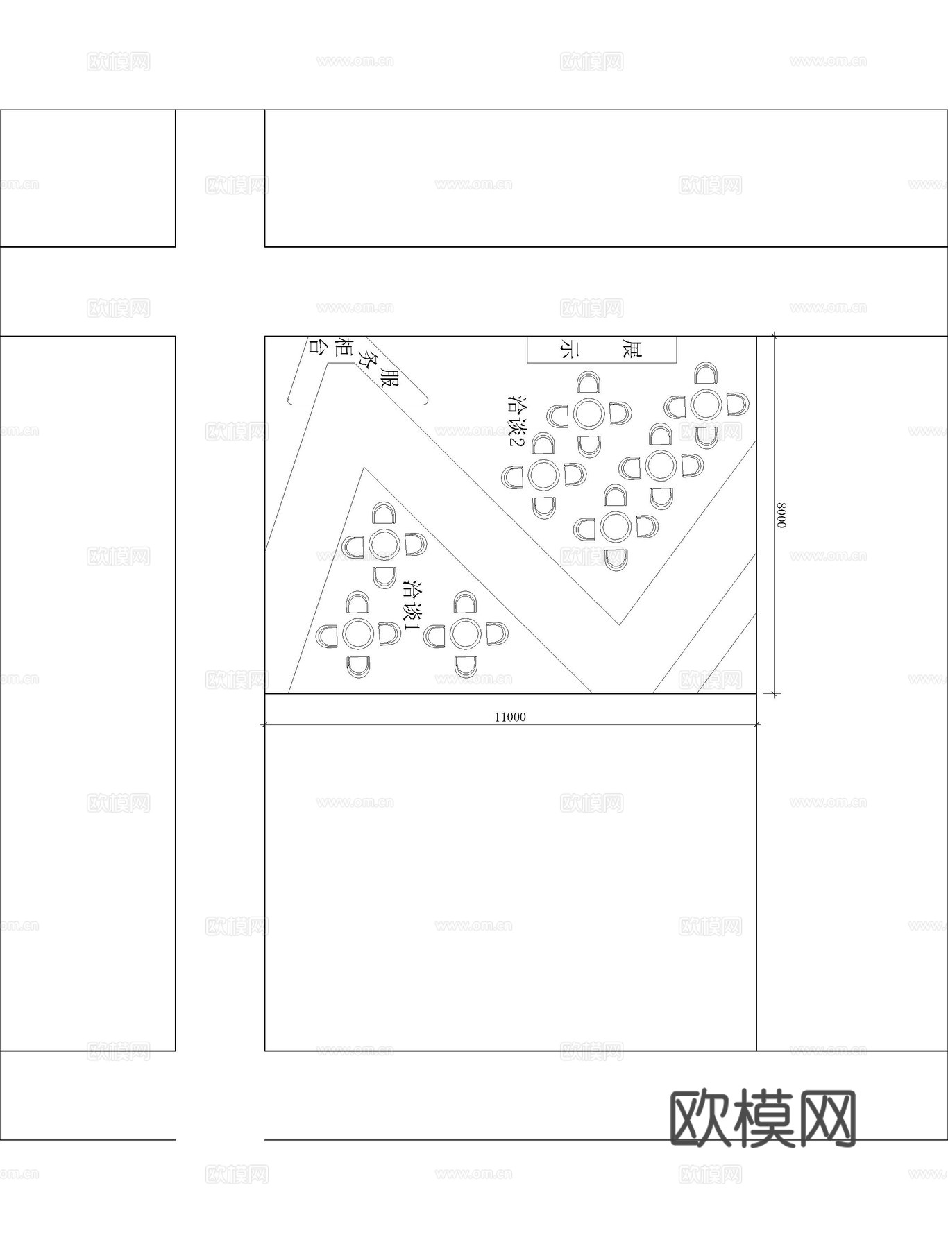 现代展厅设计 现代风格3d模型