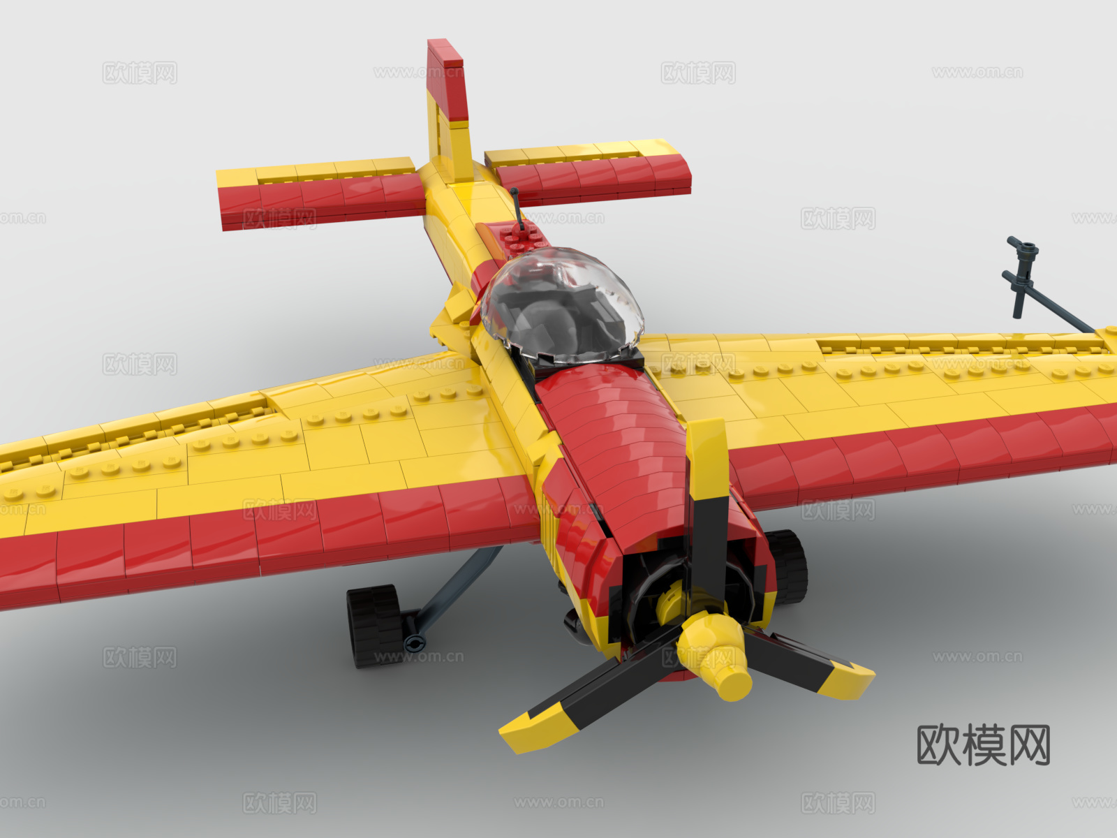 乐高 LEGO 玩具 积木 苏-26 飞机 战斗机 螺旋桨飞3d模型