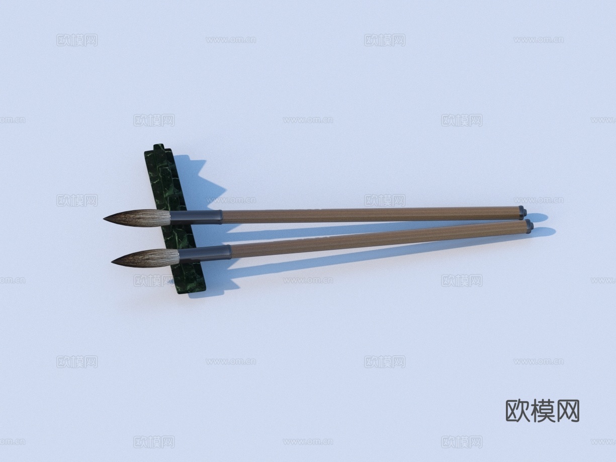 毛笔 文具 小品3d模型