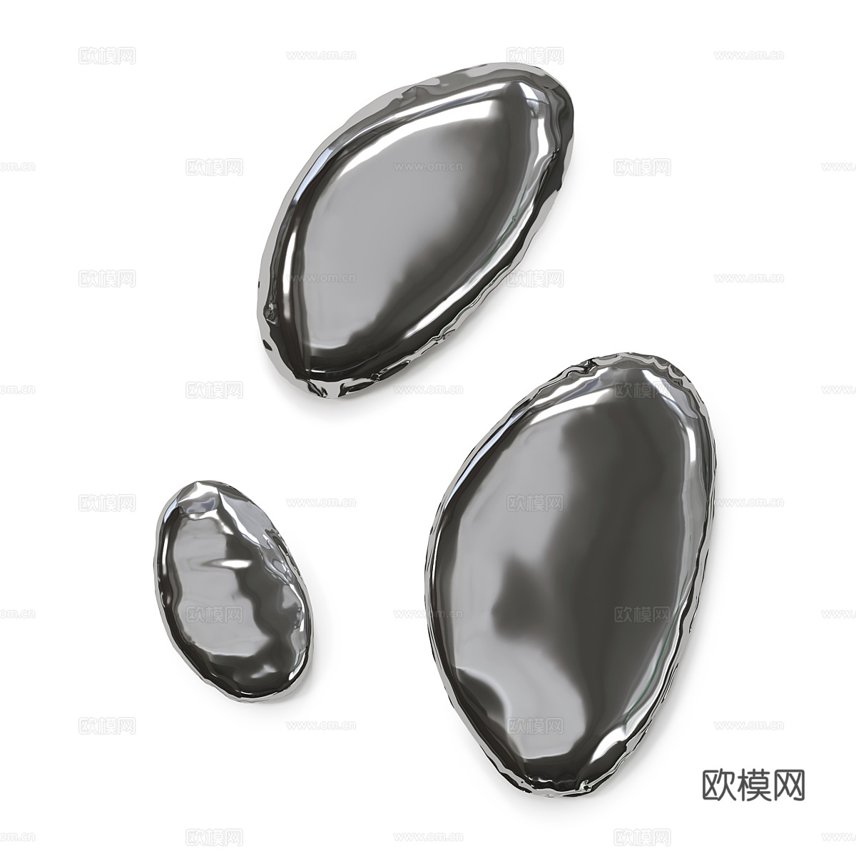 现代意式极简装饰镜子3d模型