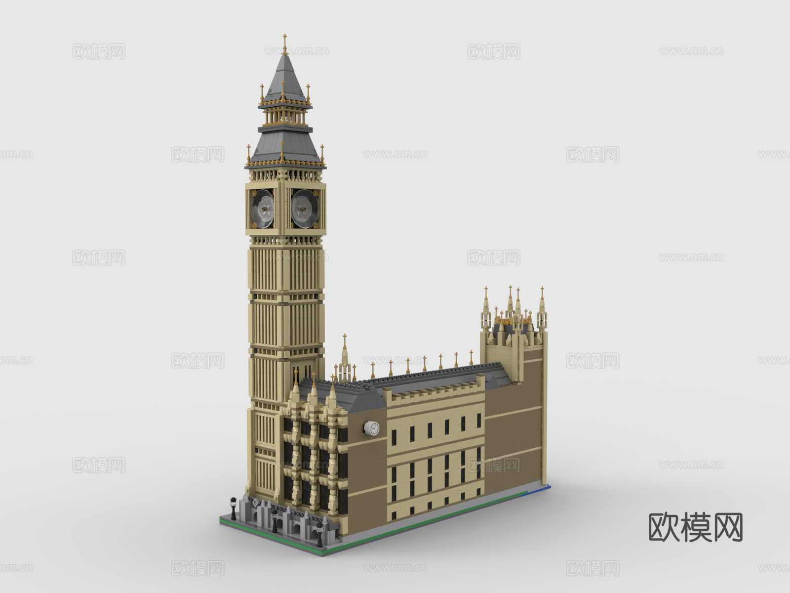 乐高 LEGO 玩具 积木 建筑 大本钟 big ben 伊3d模型