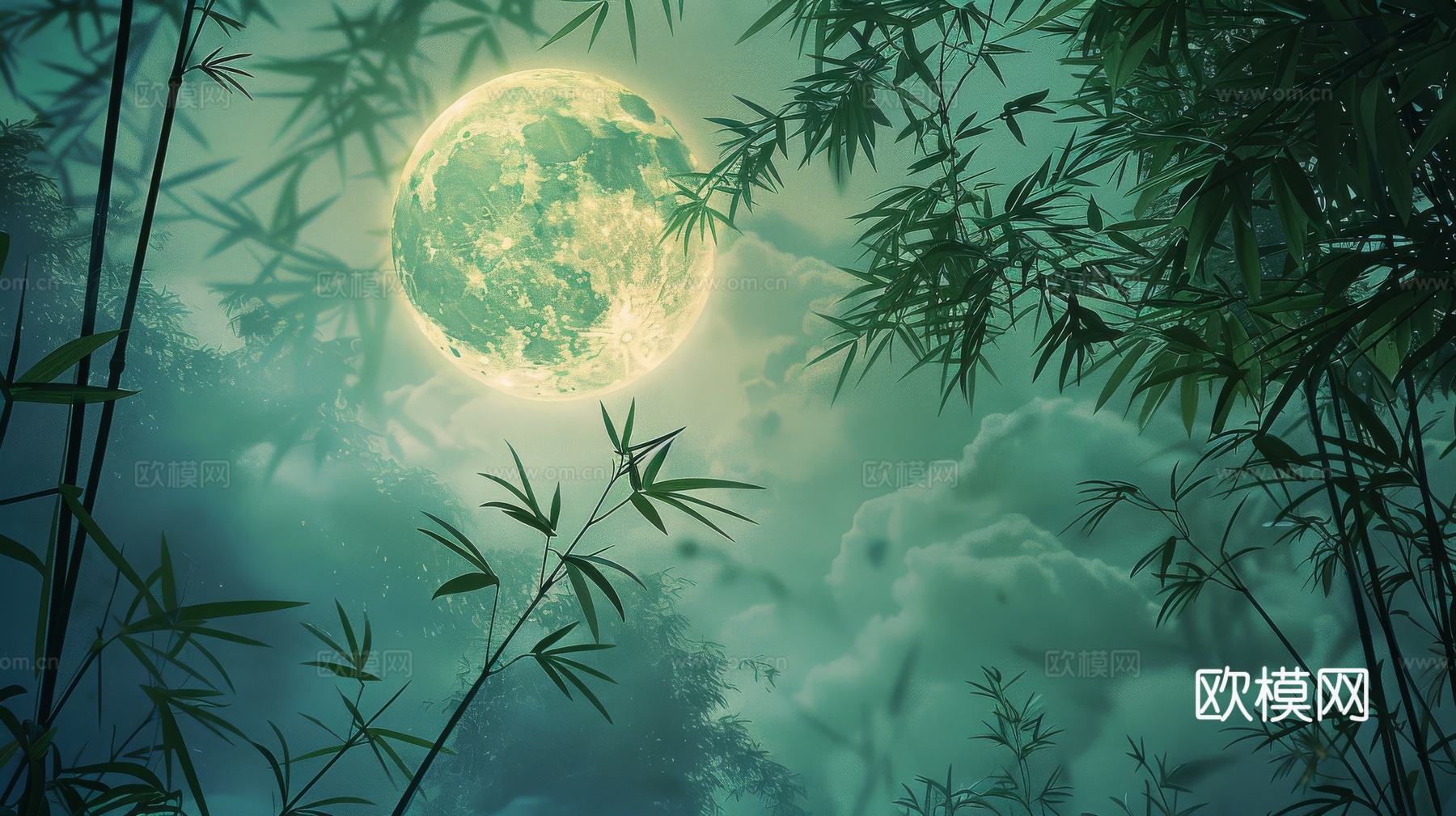 中式竹子竹林壁纸壁画