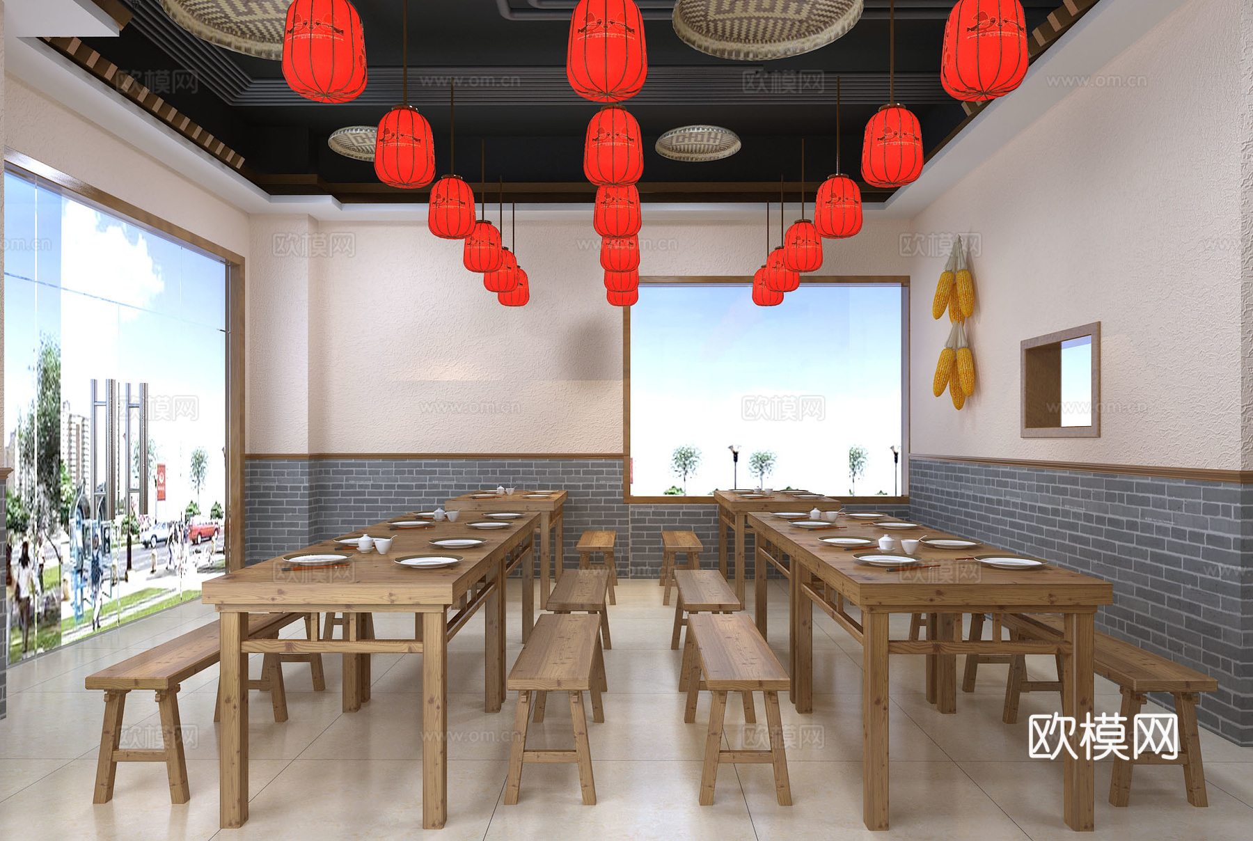 其它民俗风格饭店3d模型