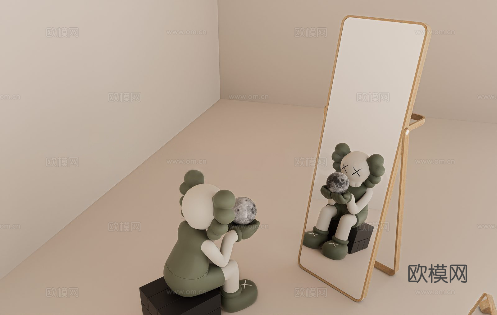 现代简约潮玩雕塑su模型