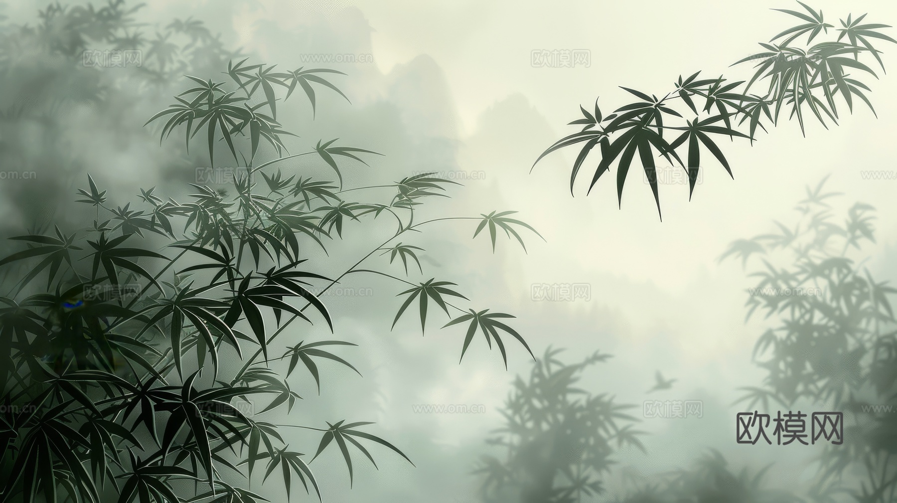 中式竹子竹林壁纸壁画