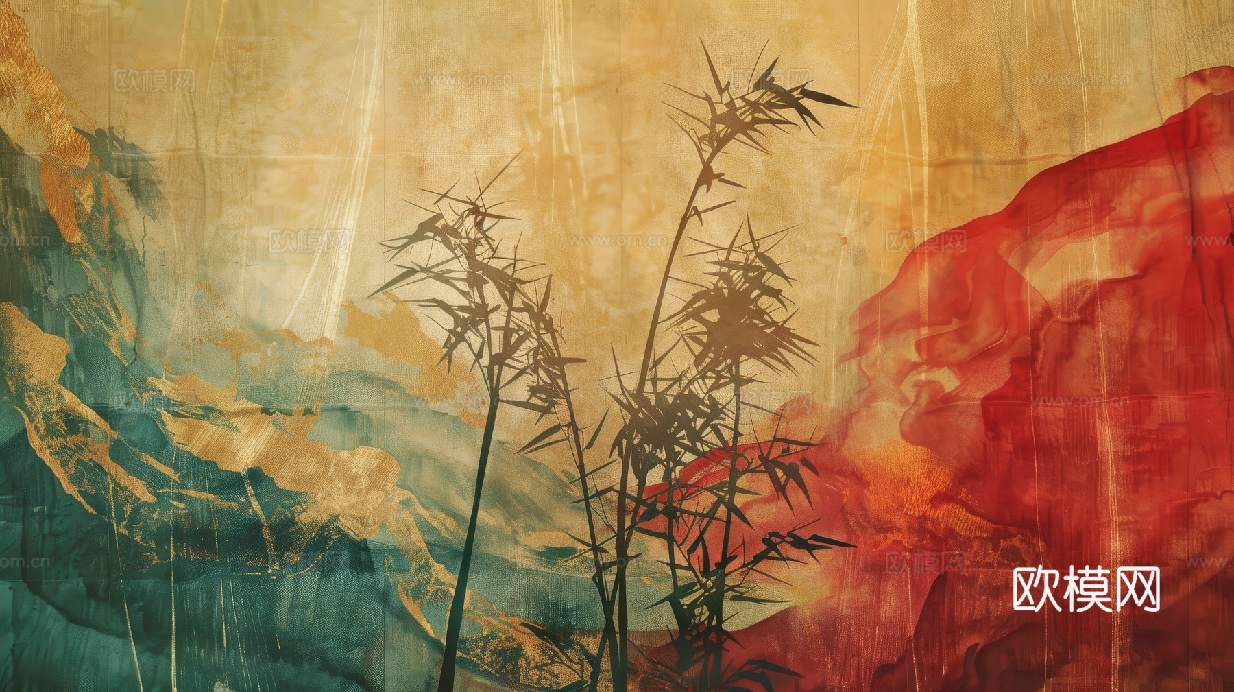 中式竹子竹林壁纸壁画