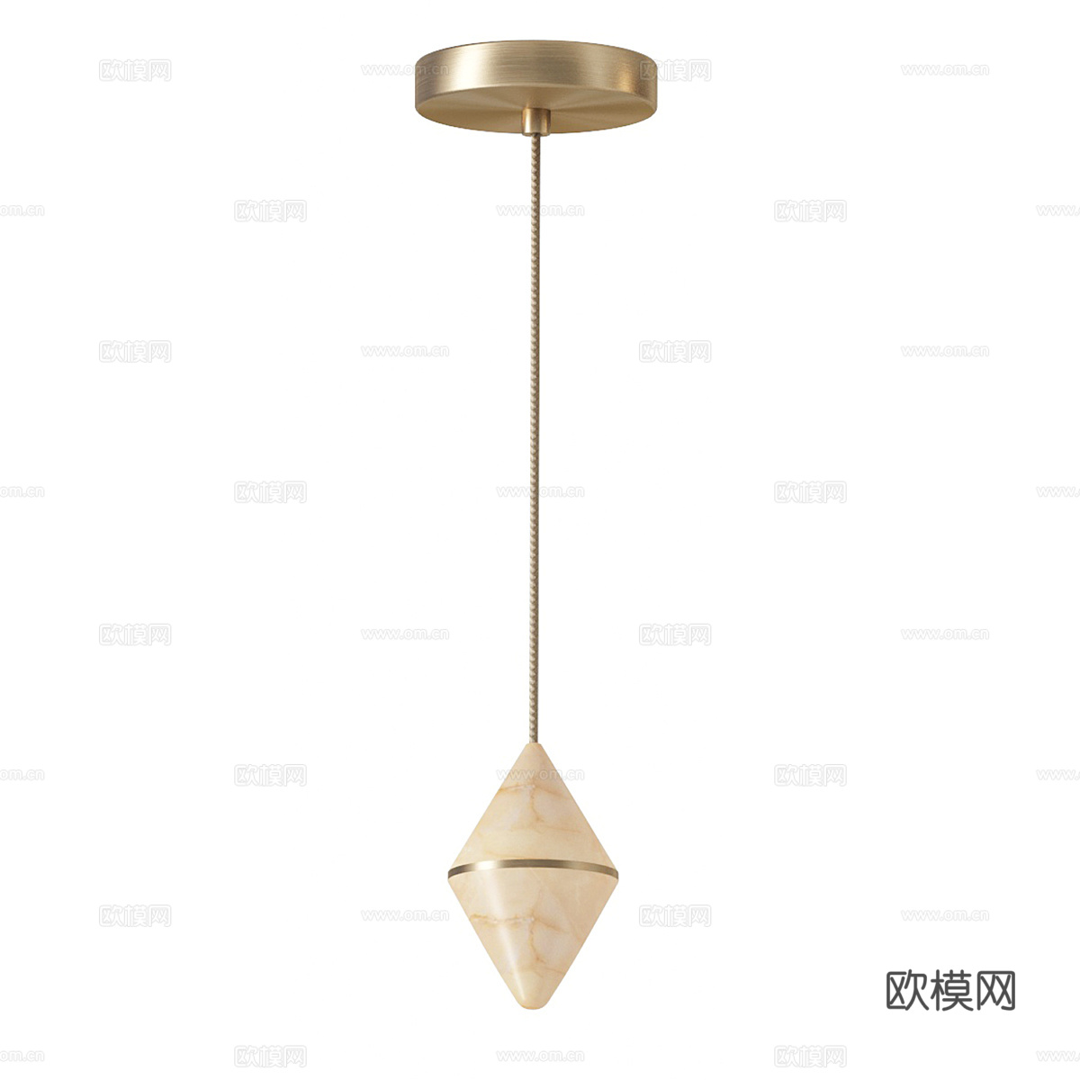 新中式轻奢装饰吊灯3d模型