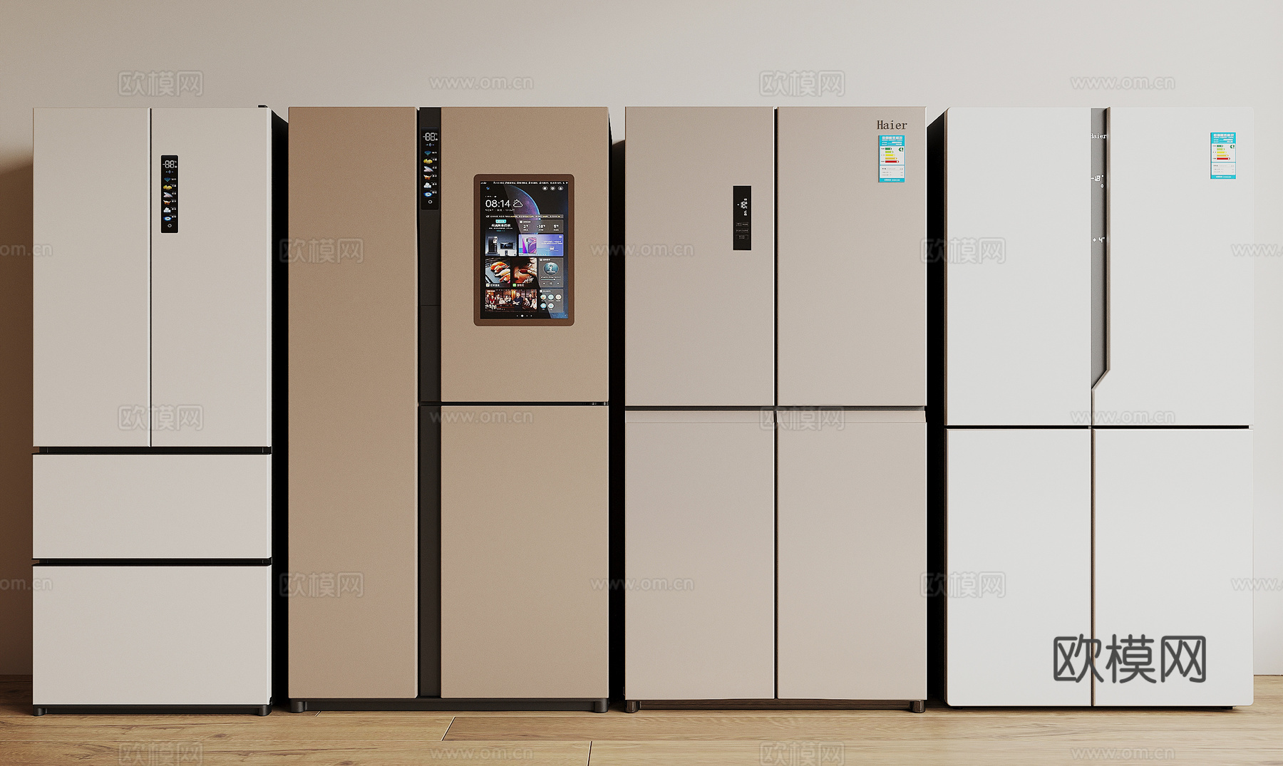 现代冰箱3d模型下载