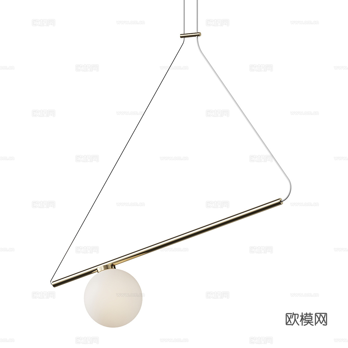 现代轻奢极简装饰吊灯3d模型