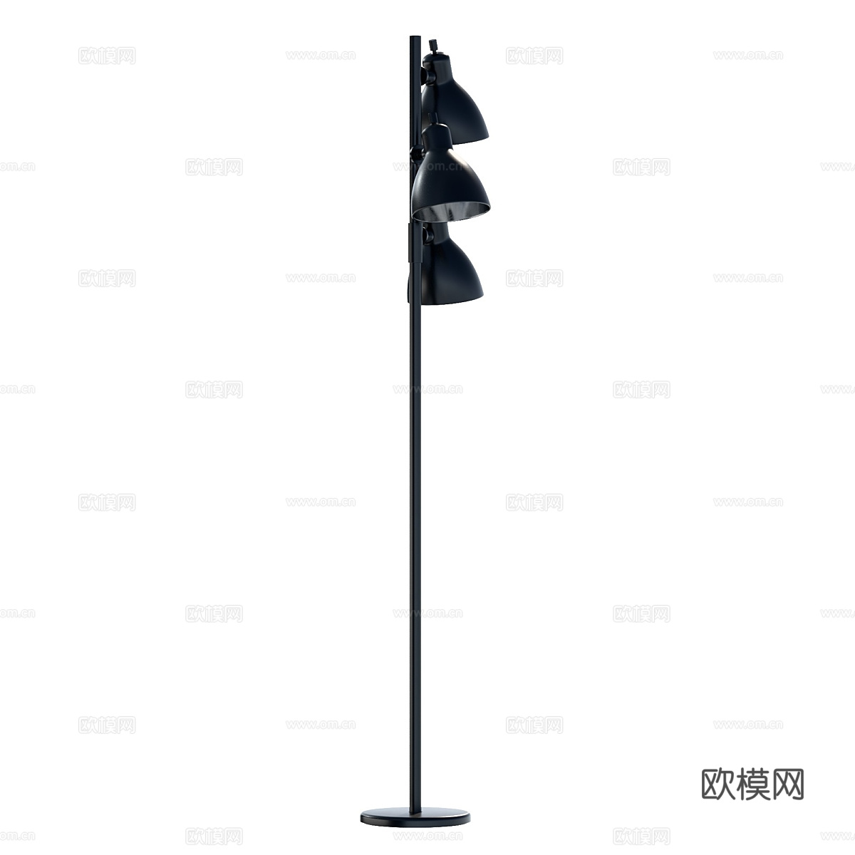 现代意式金属落地灯3d模型