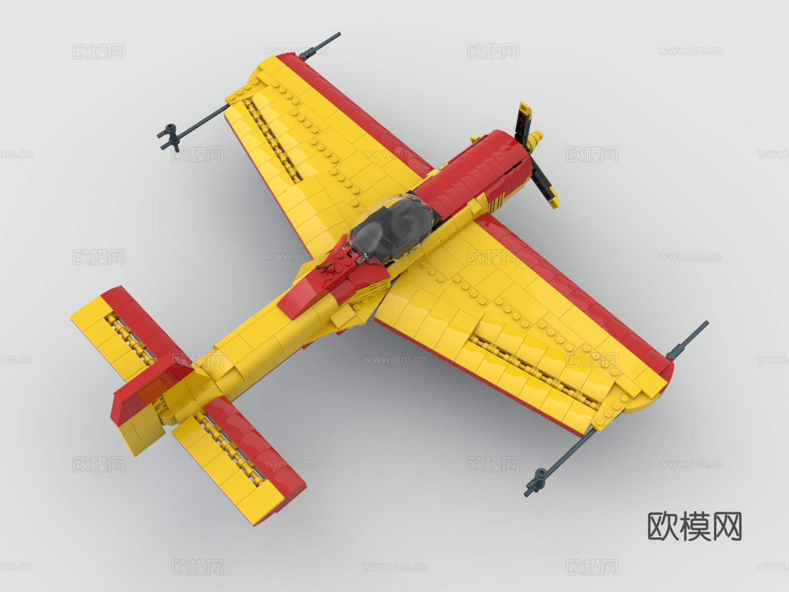 乐高 LEGO 玩具 积木 苏-26 飞机 战斗机 螺旋桨飞3d模型