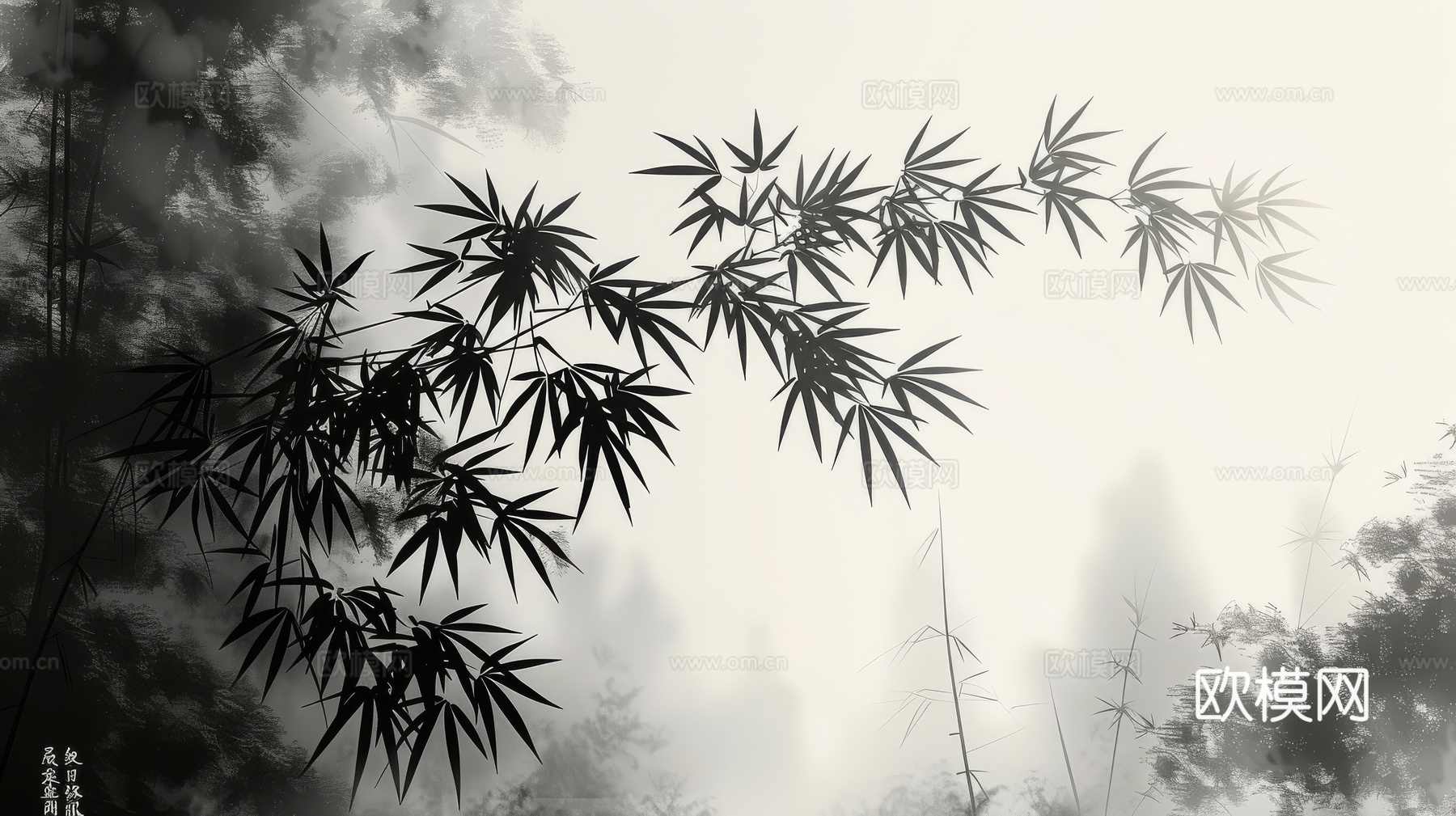 中式竹子竹林壁纸壁画