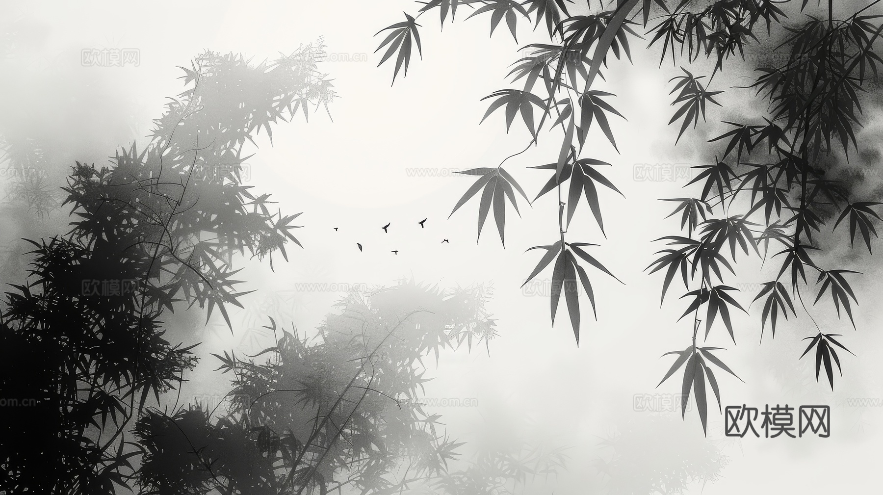 中式竹子竹林壁纸壁画