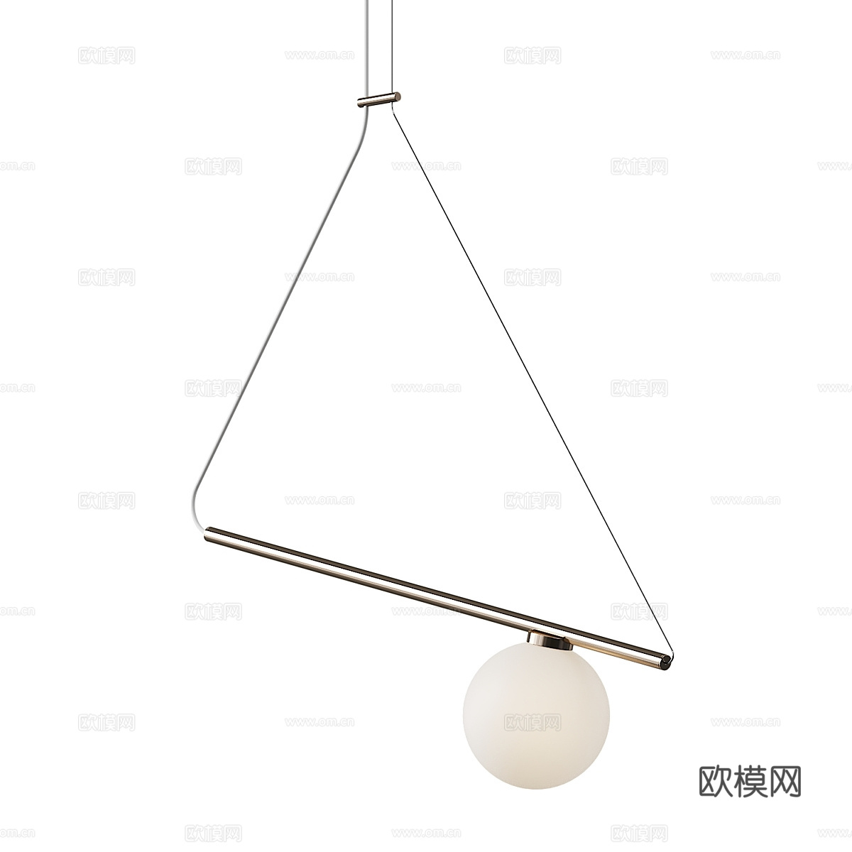 现代轻奢极简装饰吊灯3d模型