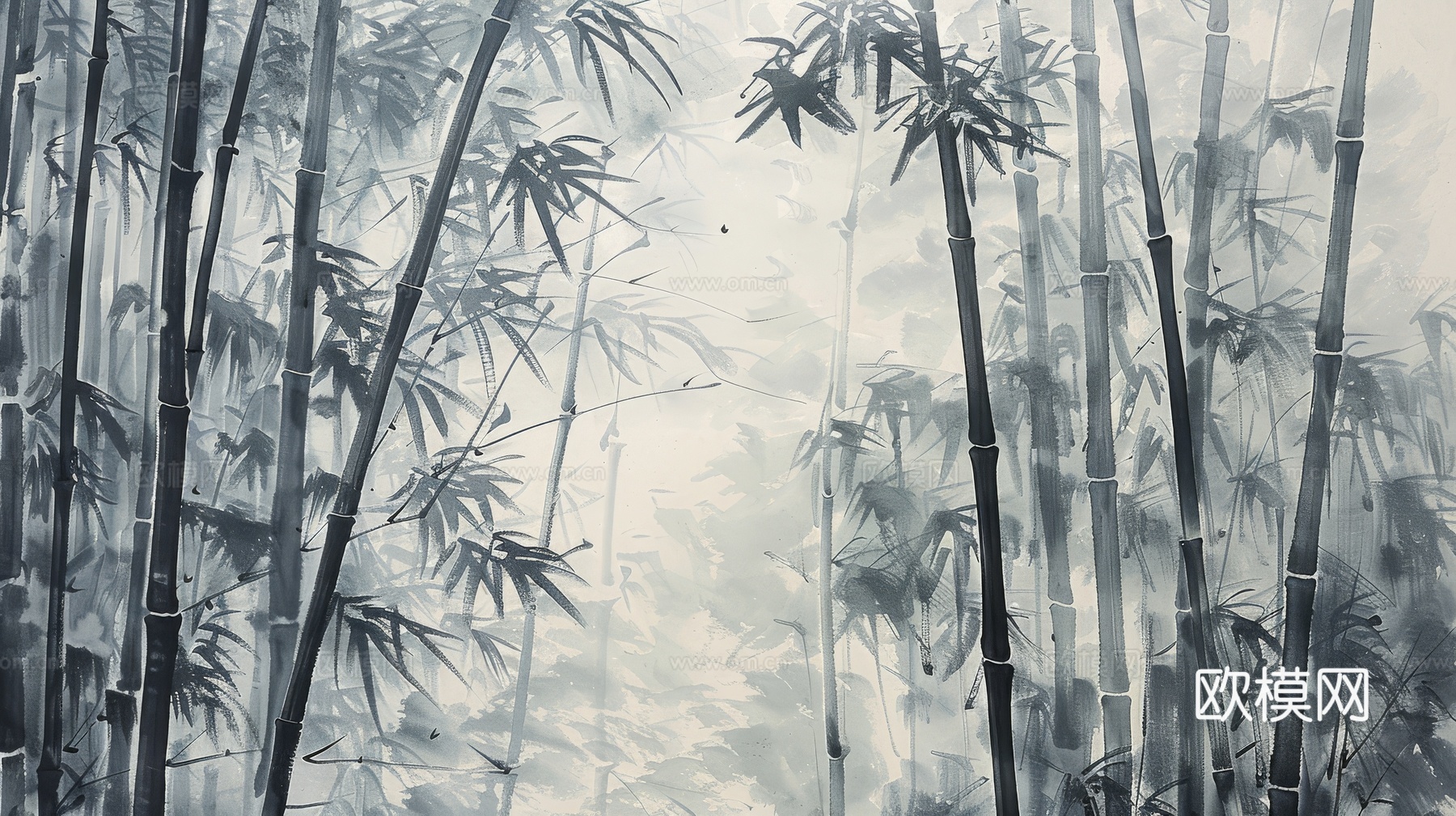 中式竹子竹林壁纸壁画
