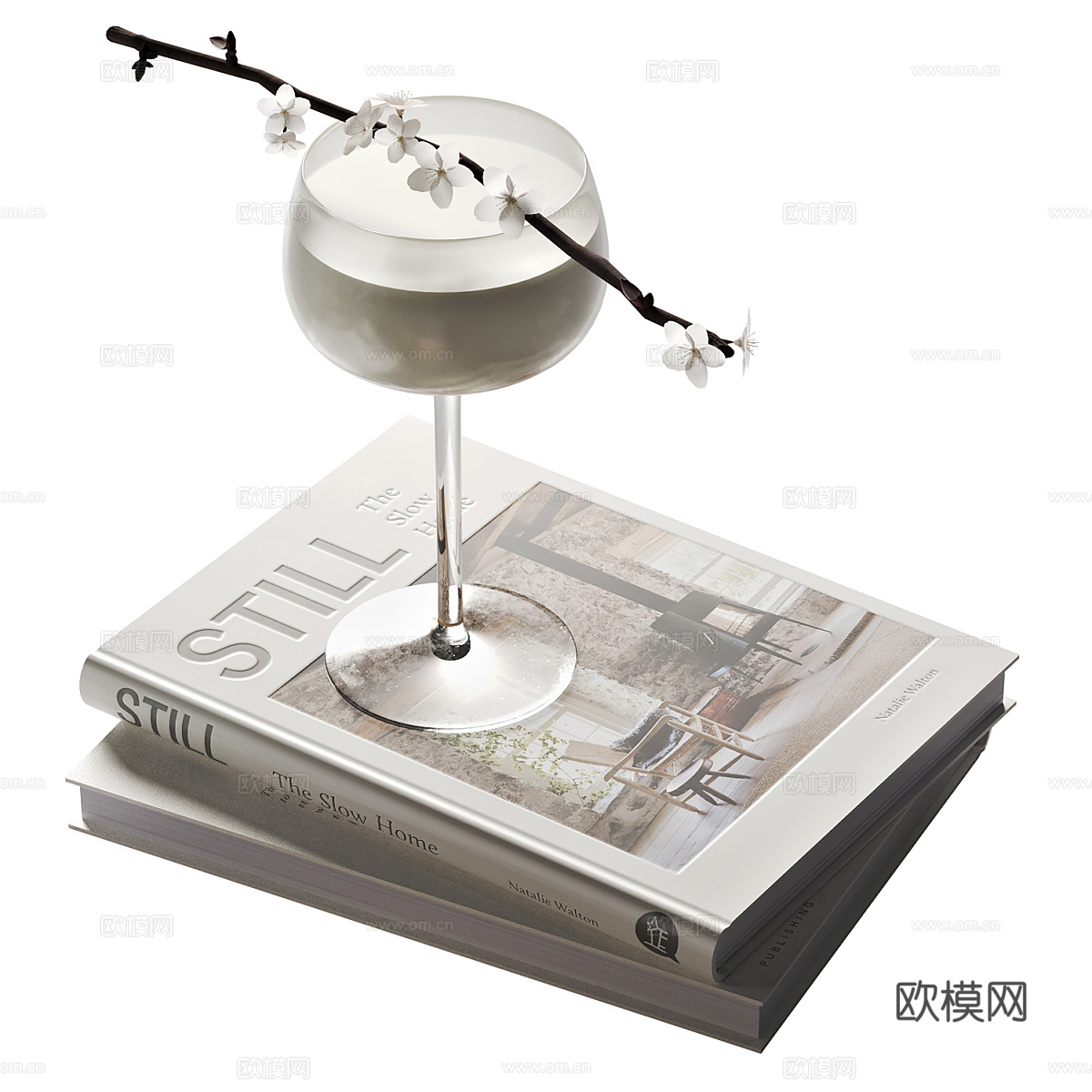 甜甜圈 书籍 酒杯3d模型