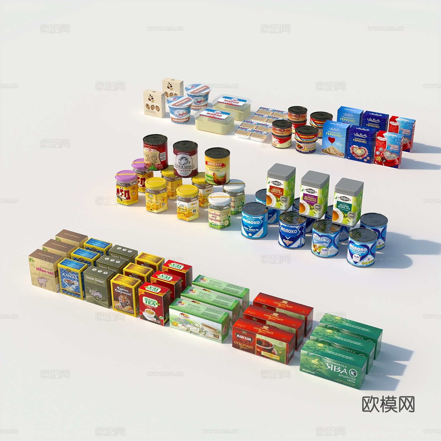 食物美食饮料面包糕点甜点零食3d模型