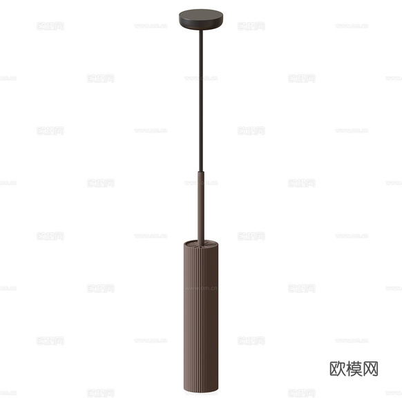 现代极简亚克力装饰小吊灯3d模型下载(渲染图1)