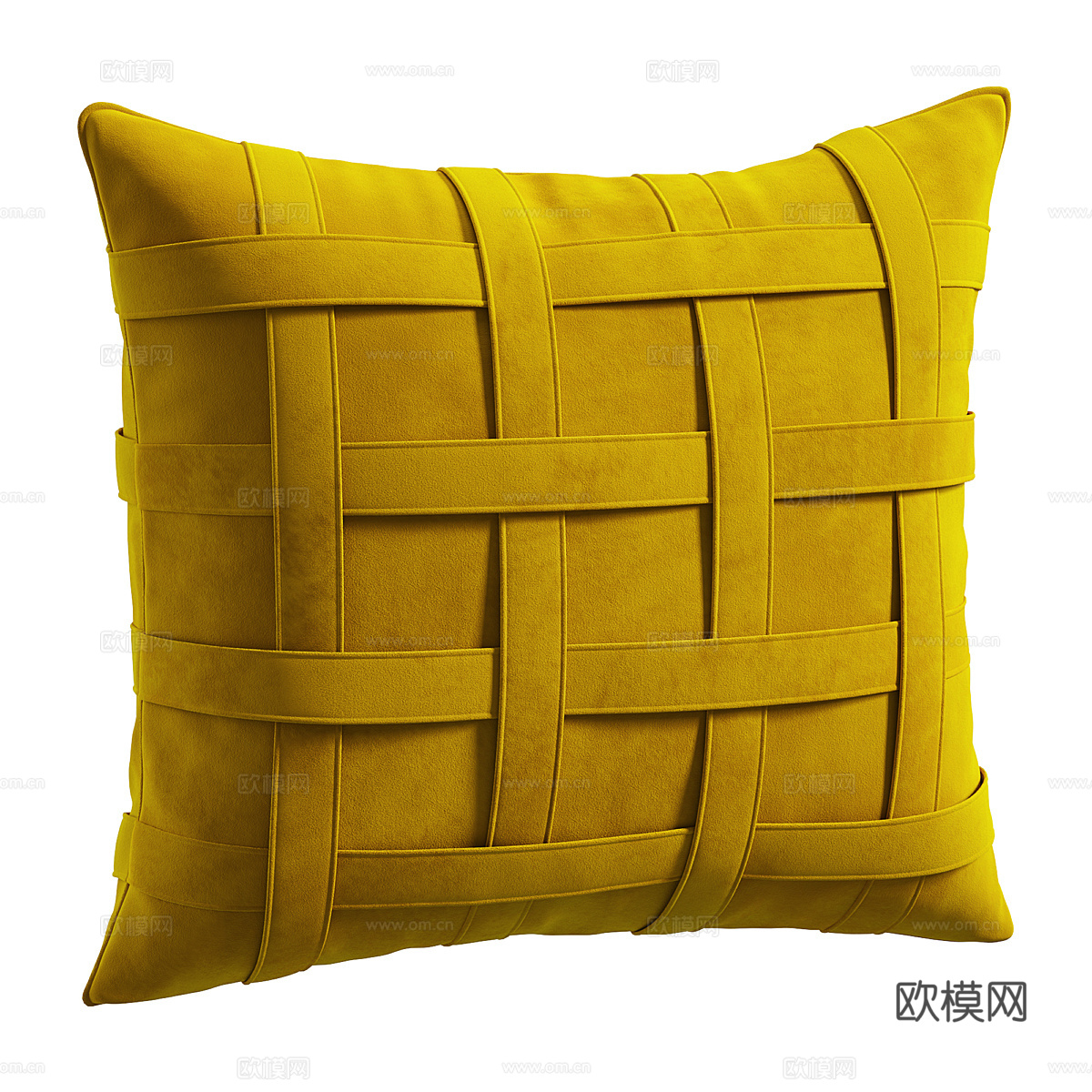现代意式轻奢布艺沙发抱枕3d模型