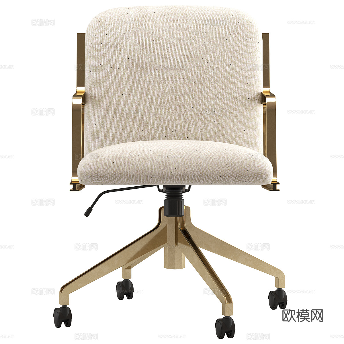 现代轻奢布艺办公椅3d模型