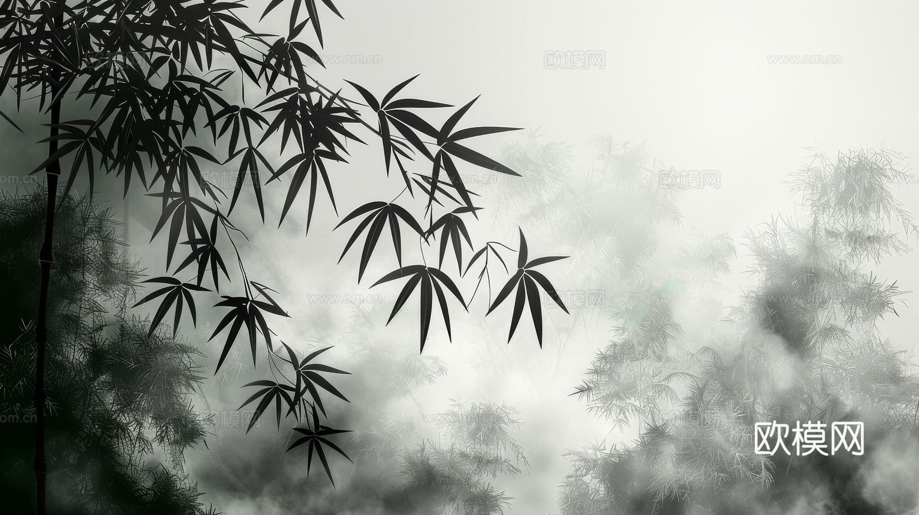 中式竹子竹林壁纸壁画
