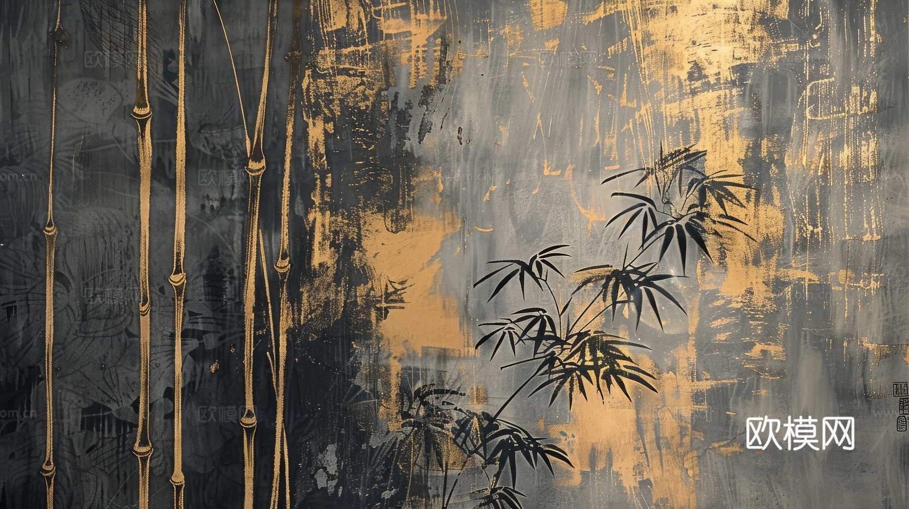 中式竹子竹林壁纸壁画