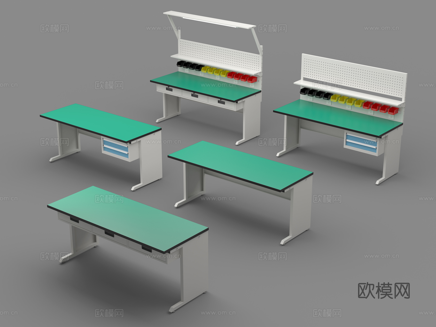 工作台 操作台 流水线 防静电桌 作坊 工具桌3d模型
