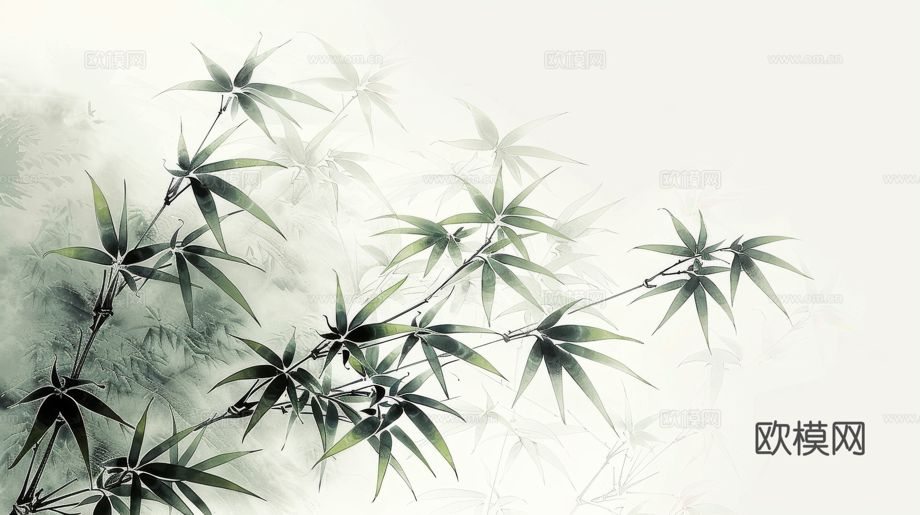 中式竹子竹林壁纸壁画