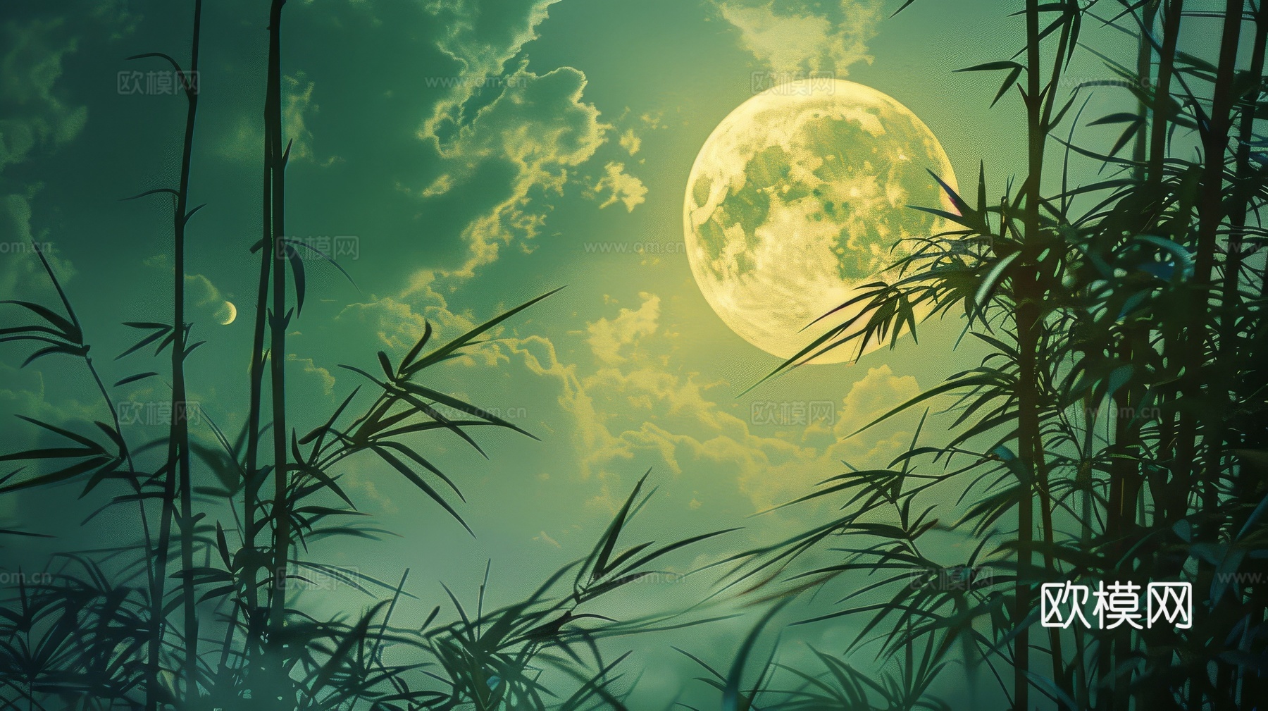 中式竹子竹林壁纸壁画