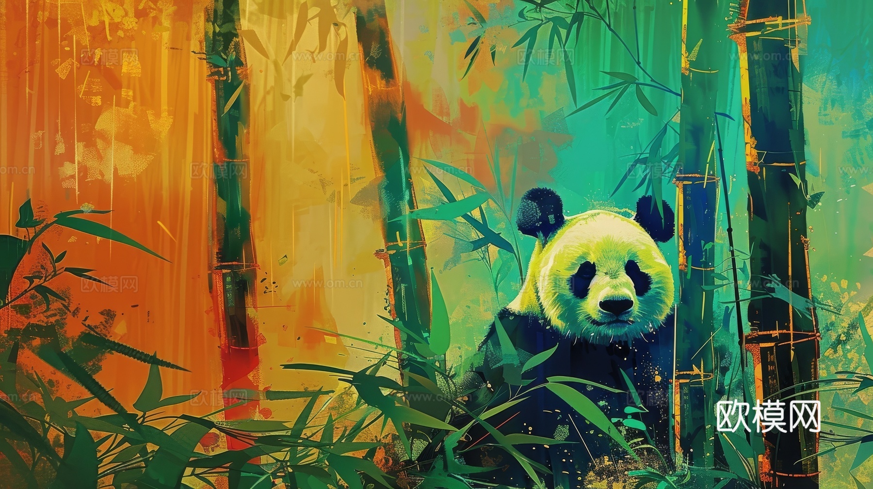 中式竹子竹林壁纸壁画