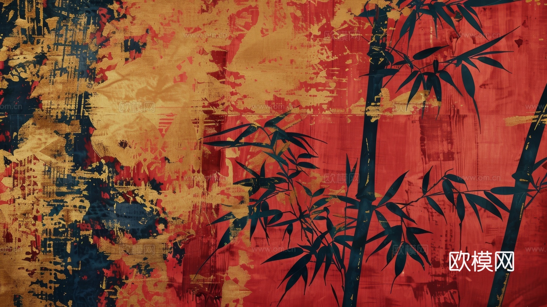 中式竹子竹林壁纸壁画