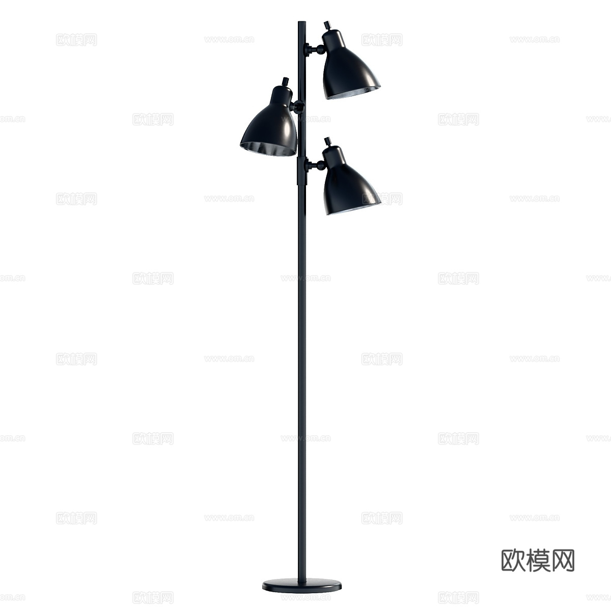 现代意式金属落地灯3d模型