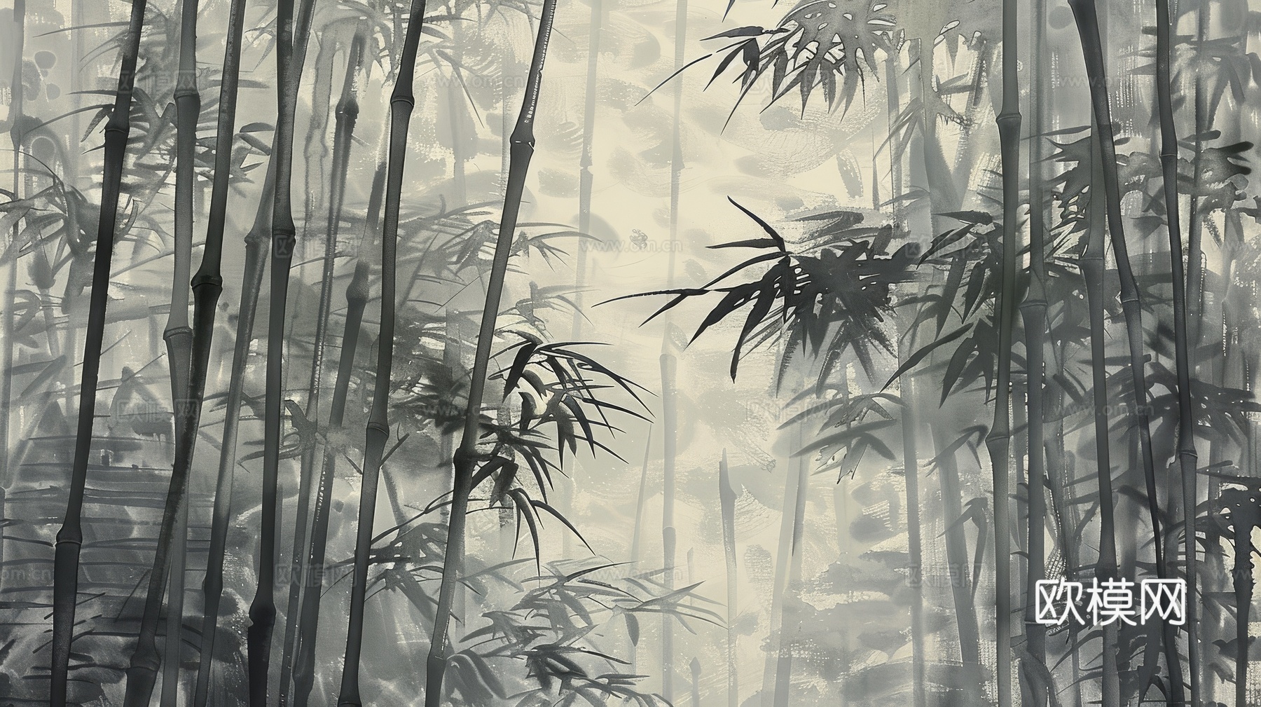中式竹子竹林壁纸壁画