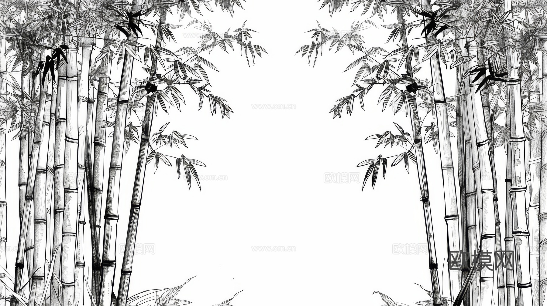 中式竹子竹林壁纸壁画