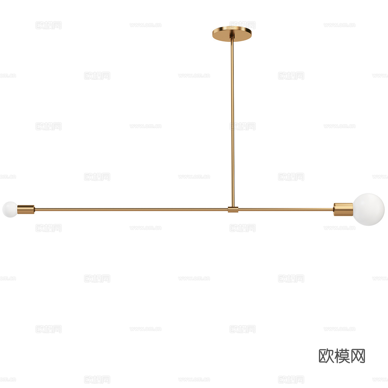 Lambert 极简吊灯 轻奢吊灯 金属吊灯 玻璃吊灯3d模型
