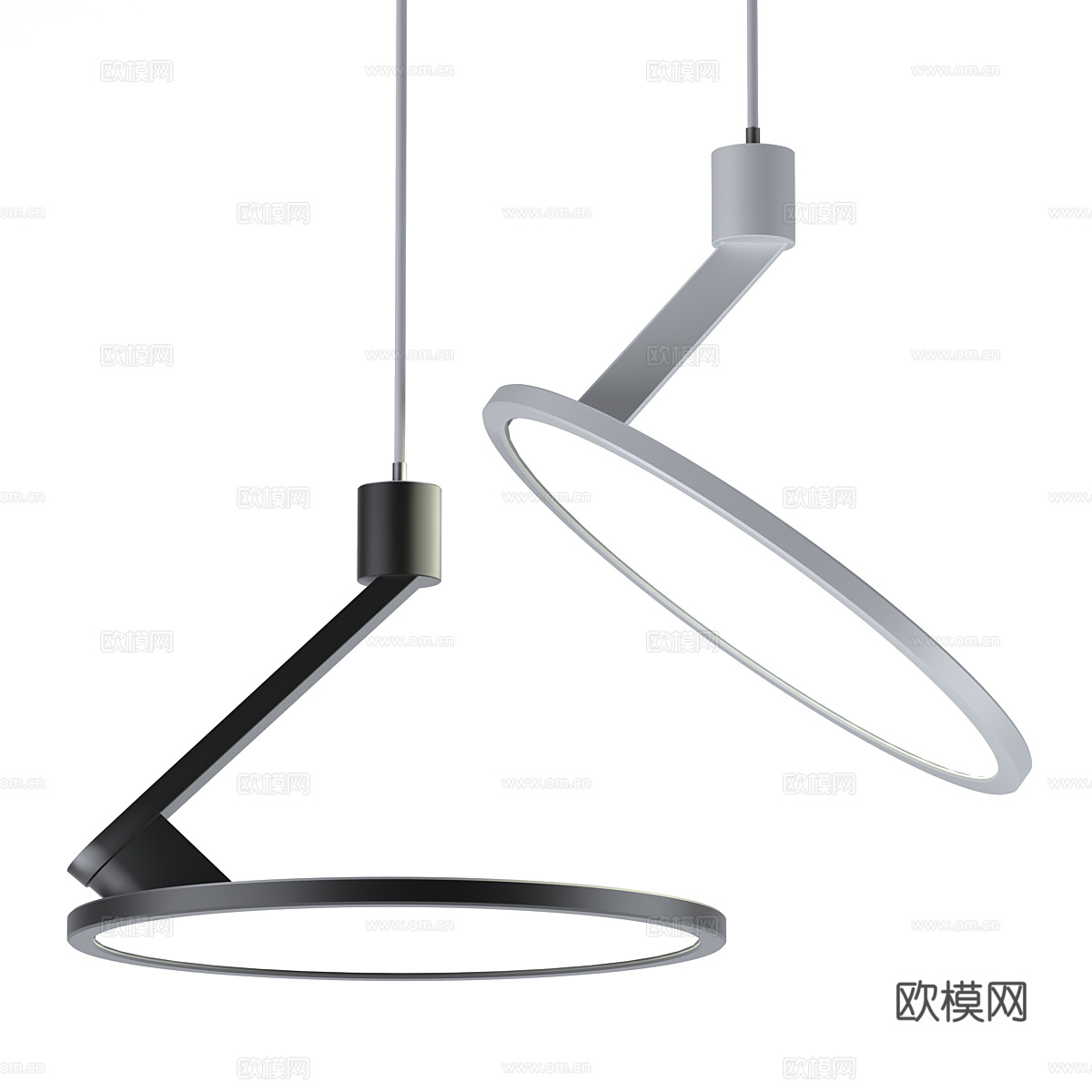 现代意式极简装饰小吊灯3d模型