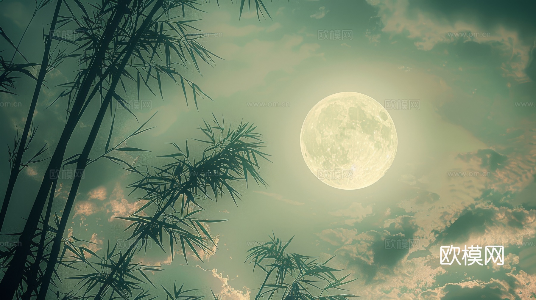 中式竹子竹林壁纸壁画