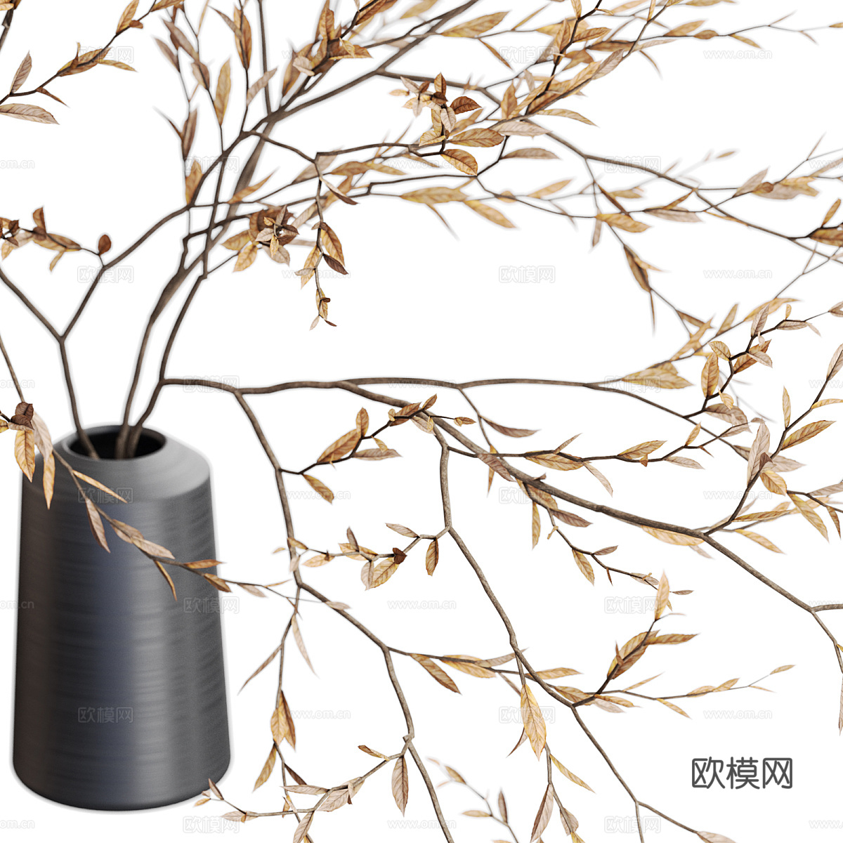 新中式花瓶花艺3d模型