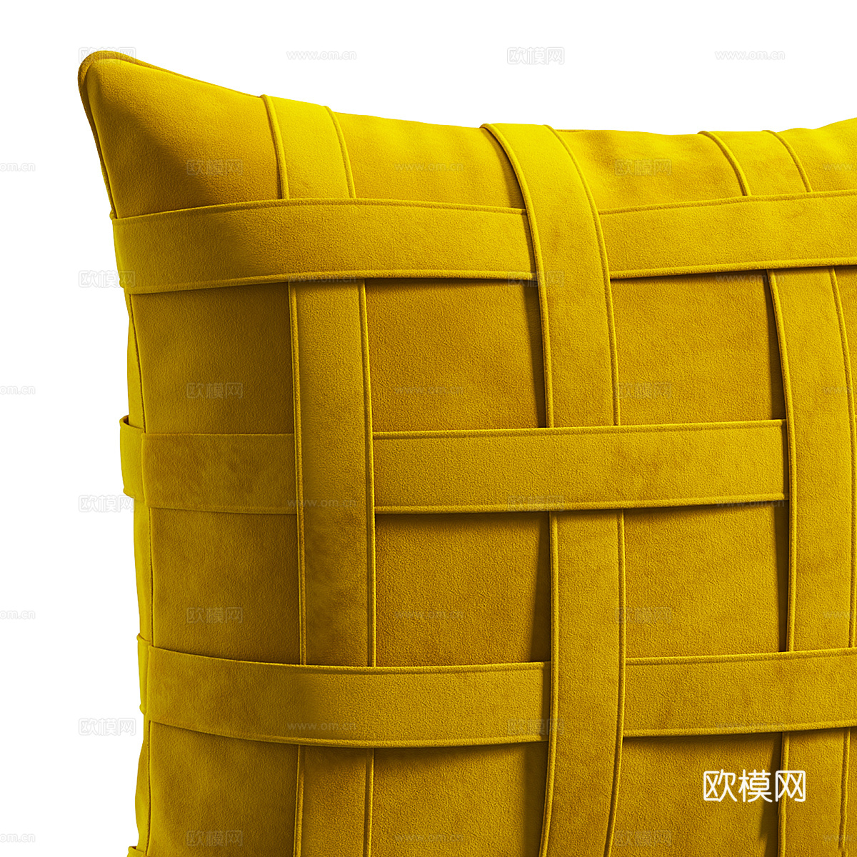 现代意式轻奢布艺沙发抱枕3d模型