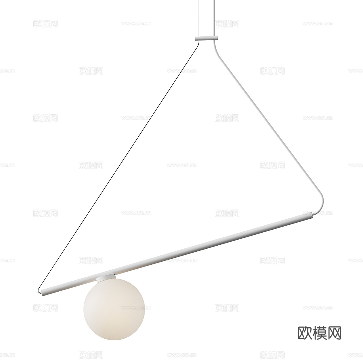 现代轻奢极简装饰吊灯3d模型